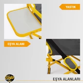 FUNKY CHAIRS Extra Katlanabilir XL Kamp Sandalyesi – Sarı thumbnail 4