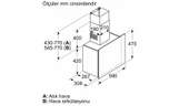 Bosch DWF65AJ20T Davlumbaz Duvar Tipi thumbnail 3