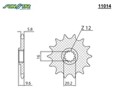 ÖN DİŞLİ KTM SX 65cc 2004-2020 thumbnail 2