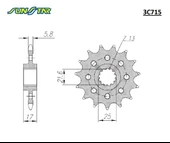 ÖN DİŞLİ HONDA NX 500cc 2025 thumbnail 2