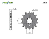 ÖN DİŞLİ YAMAHA YBR 125cc 2005-2014 thumbnail 2