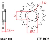 ÖN DİŞLİ KTM SX 65cc 2004-2020 thumbnail 1