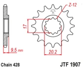ÖN DİŞLİ KTM SX 85cc 2004-2023 thumbnail 1