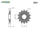 ÖN DİŞLİ HUSQVARNA TE 630cc 2010 thumbnail 2