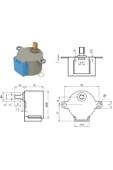 Fapatech Arduino 28 BYJ-48 Redüktörlü Step Motor ve ULN2003A Step Motor Sürücü Kartı thumbnail 2