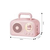 Jwin BR-220 Radyolu Bluetooth Hoparlör - Pembe thumbnail 5