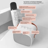 Jwin BK-320 Mikrofonlu Bluetooth Hoparlör - Beyaz thumbnail 2