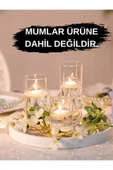 Paşabahçe 3 Lü Cam Vazo Silindir Mumluk thumbnail 2