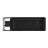 Kingston DT70 64GB USB-C 3.2 Gen 1 Type-C Flash Bellek thumbnail 3