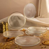 Fecra Loren 6 Parça Servis Seti 21 cm Gold Fileli thumbnail 5