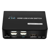 Powermaster PM-11789 4K Hdmi Usb Kvm Switch thumbnail 1