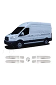 BRSPLAST  Ford Transit Uyumlu 2014-2019 Krom Kapı Kolu 4 Kapı 9 Parça Paslanmaz Çelik thumbnail 2