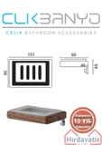 ÇELİK BANYO Paslanmaz Pirinç Selvi Sabunluk thumbnail 2
