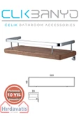 ÇELİK BANYO Paslanmaz Pirinç Selvi Etejer 50cm thumbnail 1