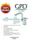 GPD Ritmo MTL85 Tek Gövde Lavabo Bataryası thumbnail 4