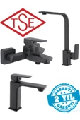 Kare Banyo SİERA SİYAH BATARYA SETİ thumbnail 1