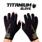 Fujin Titanium Gloves Black Gold Balıkçı Eldiveni thumbnail 3