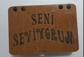 Seni Seviyorum Ahşap Hediye Kutusu Sevgiliye Hediye thumbnail 1