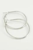 Oval Halka Küpe 4,5 cm thumbnail 2