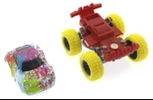 Die Cast Batik Desenli Sarı Teker Araba thumbnail 1