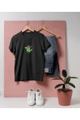 Oversize Dinazor ve Mini Dalgıç tasarım unisex T-shirt thumbnail 3