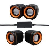 Magicvoice MV-24837 2X3 Watt Aux Multimedia Mini USB Speaker thumbnail 2