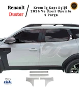 Renault Duster 2024 Üzeri İçin Krom İç Kapı Eşiği 4 Kapı Paslanmaz Çelik thumbnail 1