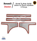Renault Duster 2024 Üzeri İçin Krom İç Kapı Eşiği 4 Kapı Paslanmaz Çelik thumbnail 5
