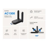 MERCUSYS MA32H AC1300 USB 3.0 KABLOSUZ AĞ ADAPTÖRÜ thumbnail 3