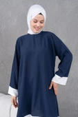 garnili diz boyu sala tunik thumbnail 4