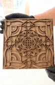 Bohem Ev Dekoru 3'lü Kare Mandala Seti Duvar Süsü thumbnail 5