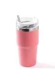 PABLO PEMBE PASLANMAZ ÇELİK PİPETLİ TERMOS BARDAK 600ML thumbnail 1
