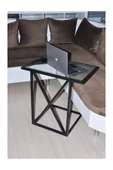 Hitit Dekorasyon Lora Siyah Metal C Sehpa thumbnail 4
