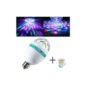 Shavers E27 Renkli LED Döner Başlıklı Disko Topu Ampul 3 W thumbnail 2