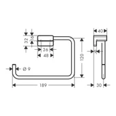 Hansgrohe AddStoris Halka Havluluk Krom thumbnail 3