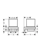 Hansgrohe AddStoris Diş Fırçalık Krom thumbnail 2