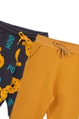 2'Li Basic Şardonlu 2 İplik Eşofman Set ( Winnie The Pooh - Hardal ) thumbnail 2