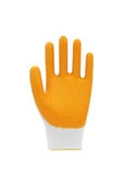 Beybi Pn5 Polyester Örme Nitril Eldiven Beyaz-sarı No:9 (l) 12 Çift thumbnail 3