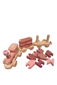 WOODTOY'S ORGANİK OYUNCAK DÜNYASI AHŞAP PEMBE BLOKLU TREN - 16 PARÇA thumbnail 1