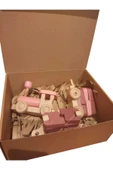 WOODTOY'S ORGANİK OYUNCAK DÜNYASI AHŞAP PEMBE BLOKLU TREN - 16 PARÇA thumbnail 2
