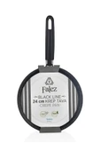 FALEZ Black Line Krep Tava 24cm Siyah thumbnail 6