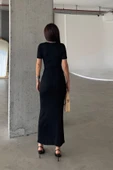 Düz Formlu Triko Maxi Elbise DNV-000134 thumbnail 4