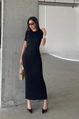 Düz Formlu Triko Maxi Elbise DNV-000134 thumbnail 2