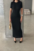 Düz Formlu Triko Maxi Elbise DNV-000134 thumbnail 5