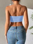 Straplez Kadın Büstiyer Mavi thumbnail 5
