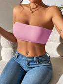 Straplez Kadın Büstiyer Pembe thumbnail 3