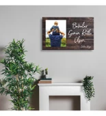 Babalar Gününe Özel Resimli Duvar Dekoru Tablo Beyaz 40x25cm thumbnail 2