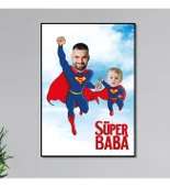 Babalar Gününe Özel Resimli Baba ve Çocuk Tablo thumbnail 2