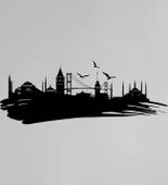 Meşgalem Tasarım İstanbul Silüeti Tablo thumbnail 2