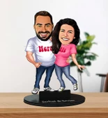 Kişiye Özel Çift Karikatür Biblo thumbnail 2